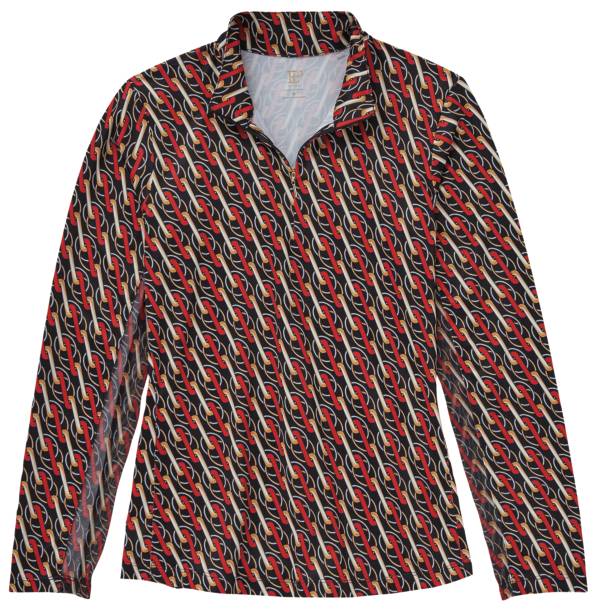 EPNY Women's Ribbon Link Print 1/4 Zip Golf Pullover