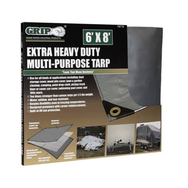 GRIP 6' x 8' Extra Heavy Duty Tarp