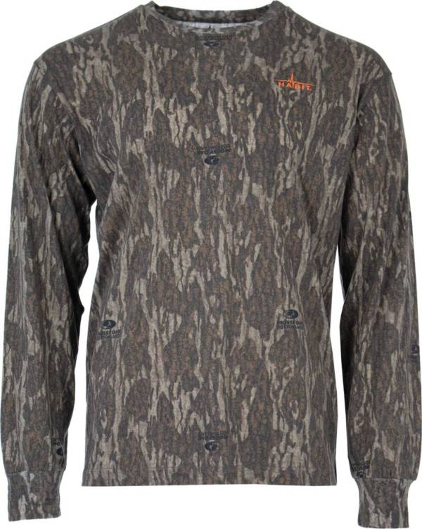 Habit Men's Bear Cave Camo Long Sleeve Hunting T-Shirt