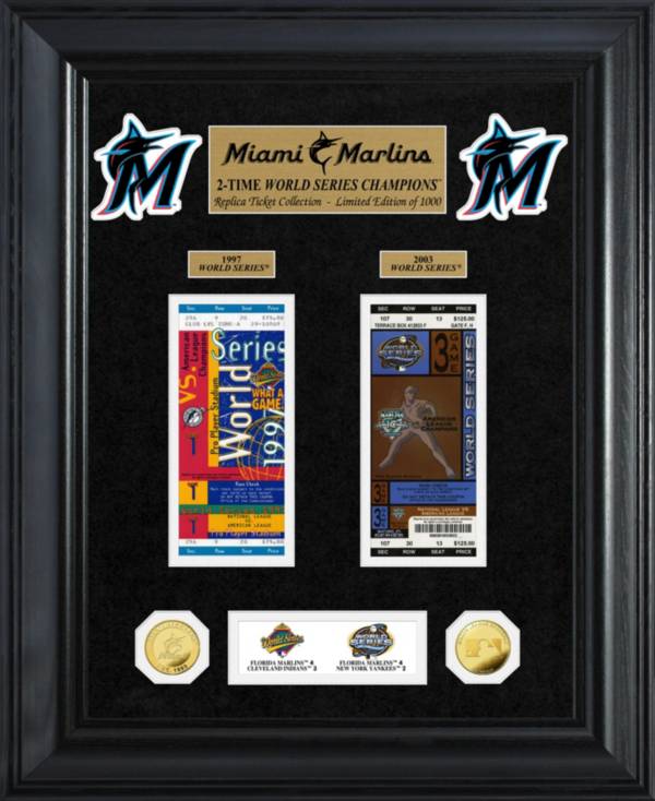 Highland Mint Miami Marlins Deluxe Ticket Frame