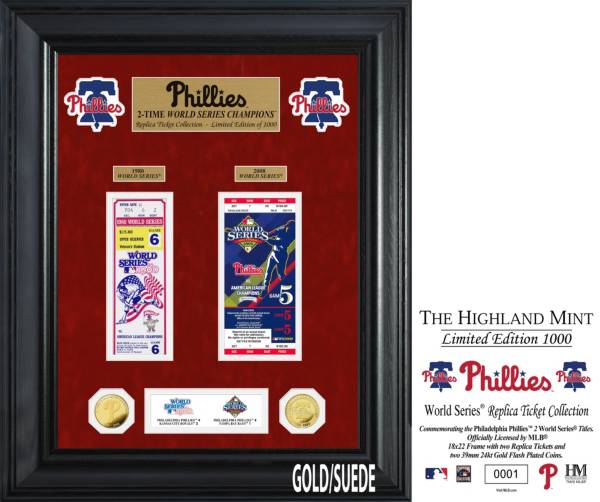 Highland Mint Philadelphia Phillies Deluxe Ticket Frame