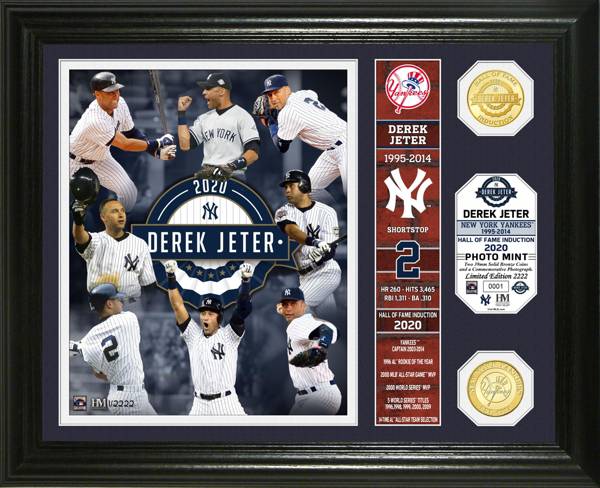 Highland Mint New York Yankees Derek Jeter Hall of Fame 2020 Banner Bronze Coin