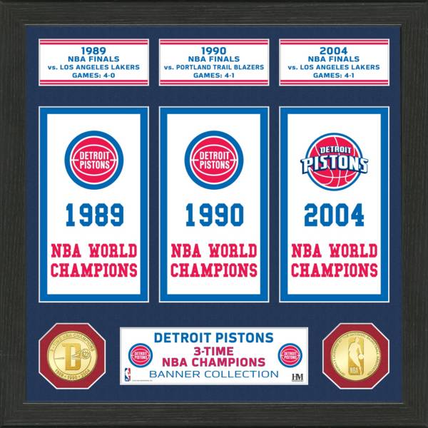 Highland Mint Detroit Pistons Banner Bronze Coin Photo Mint