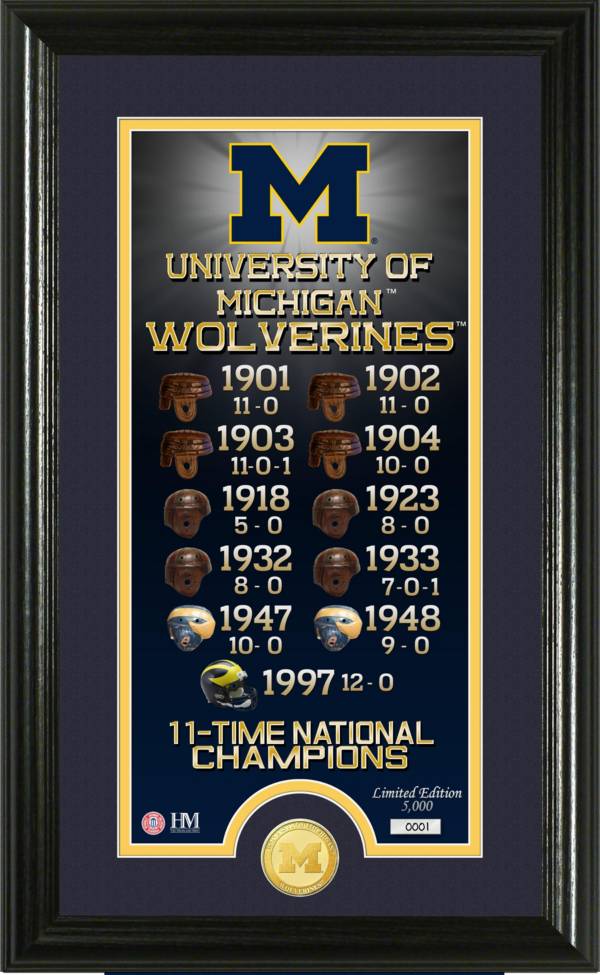 Highland Mint Michigan Wolverines Legacy Photo