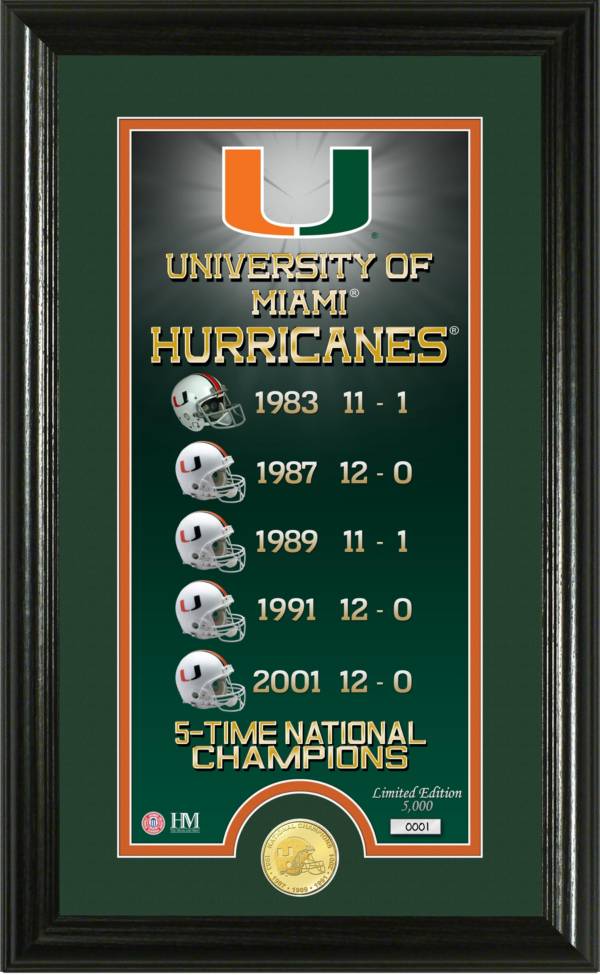 Highland Mint Miami Hurricanes Legacy Photo