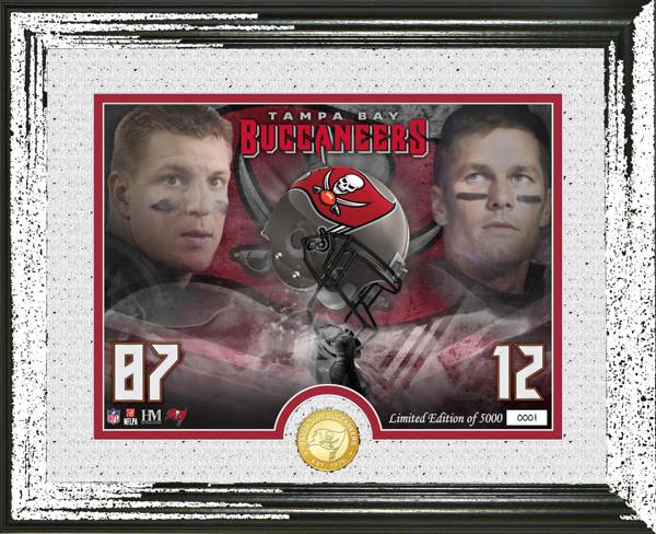 Highland Mint Tampa Bay Buccaneers Rob Gronkowski and Tom Brady Coin Photo Mint