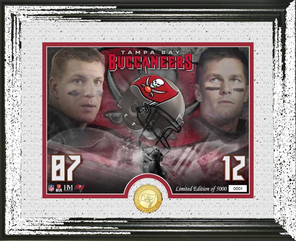 Highland Mint Tampa Bay Buccaneers Rob Gronkowski and Tom Brady Coin Photo Mint product image