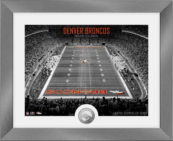 Highland Mint Denver Broncos Art Deco Stadium Silver Coin Photo Mint