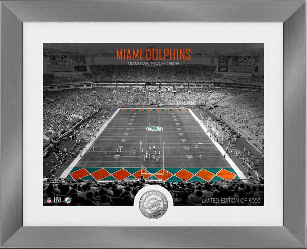 Highland Mint Miami Dolphins Art Deco Stadium Silver Coin Photo Mint product image