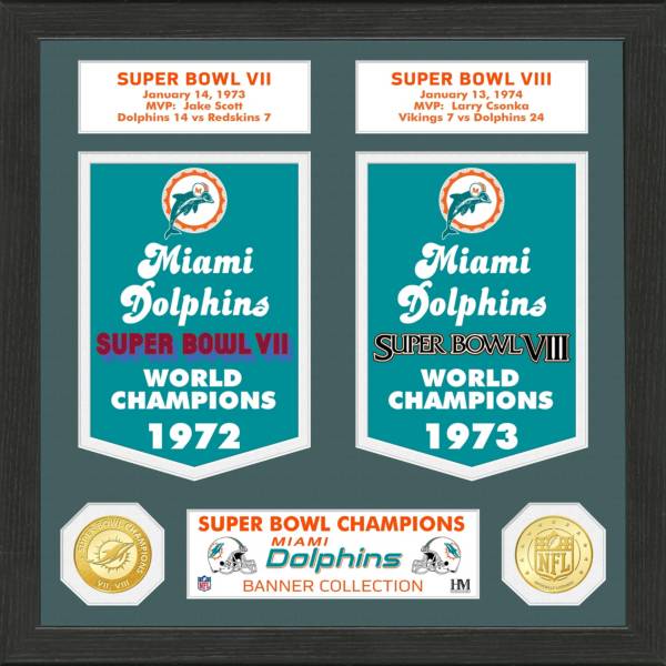 Highland Mint Miami Dolphins Super Bowl Banner Collection Coin Photo Mint