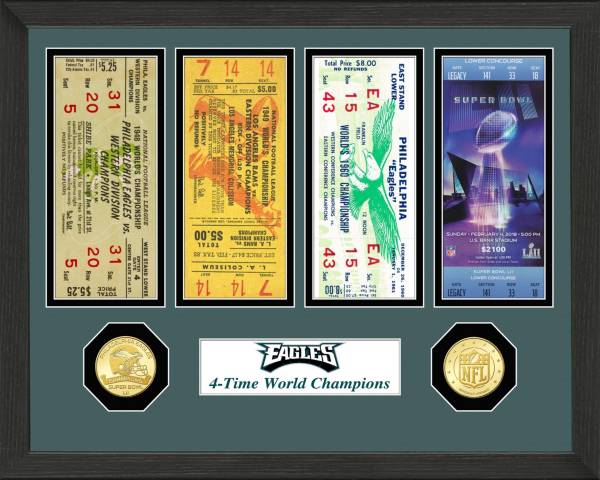 Highland Mint Philadelphia Eagles Super Bowl Apperances Coin and Ticket Collection