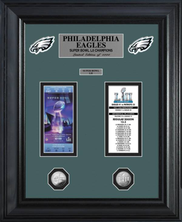 Highland Mint Philadelphia Eagles 4X Champs Deluxe Gold Coin and Ticket Collection