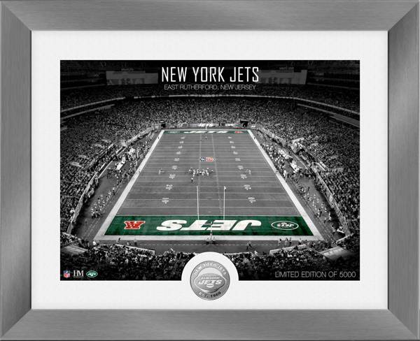 Highland Mint New York Jets Art Deco Stadium Silver Coin Photo Mint