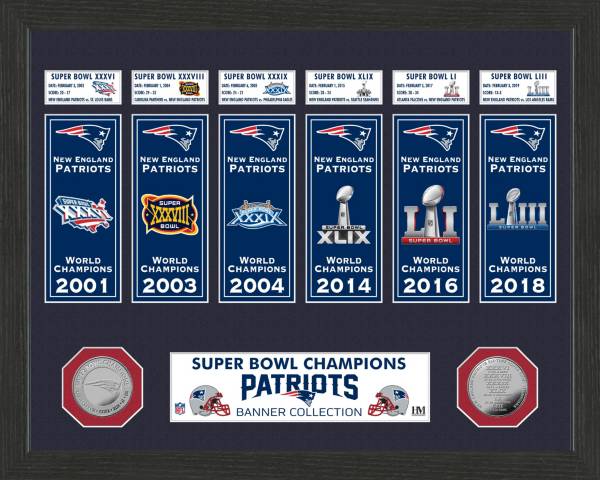 Highland Mint New England Patriots Super Bowl Banner Collection Coin Photo Mint