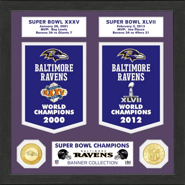 Highland Mint Baltimore Ravens Super Bowl Banner Collection Coin Photo Mint