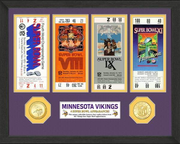 Highland Mint Minnesota Vikings Super Bowl Apperances Coin and Ticket Collection product image