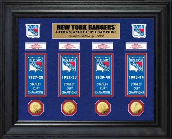 Highland Mint New York Rangers Stanley Cup Champions Deluxe Gold Coin & Banner Collection