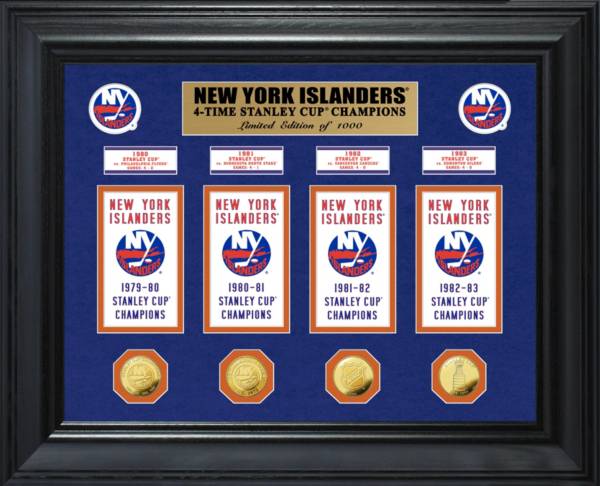 Highland Mint New York Islanders Stanley Cup Champions Deluxe Gold Coin & Banner Collection