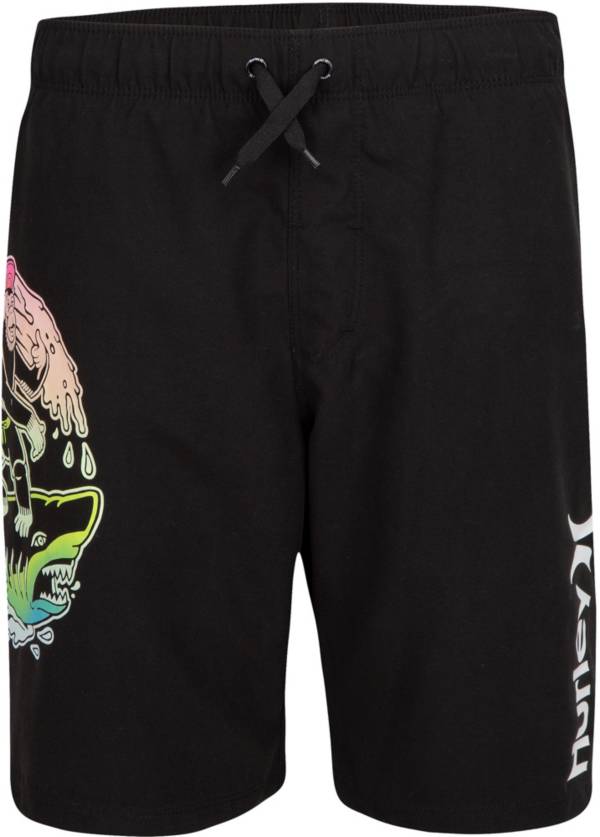 Hurley Boy's Watercolor Reveal Shark Board Shorts