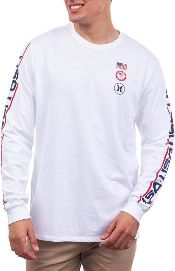 Hurley Men's Premium USA Long Sleeve T-Shirt