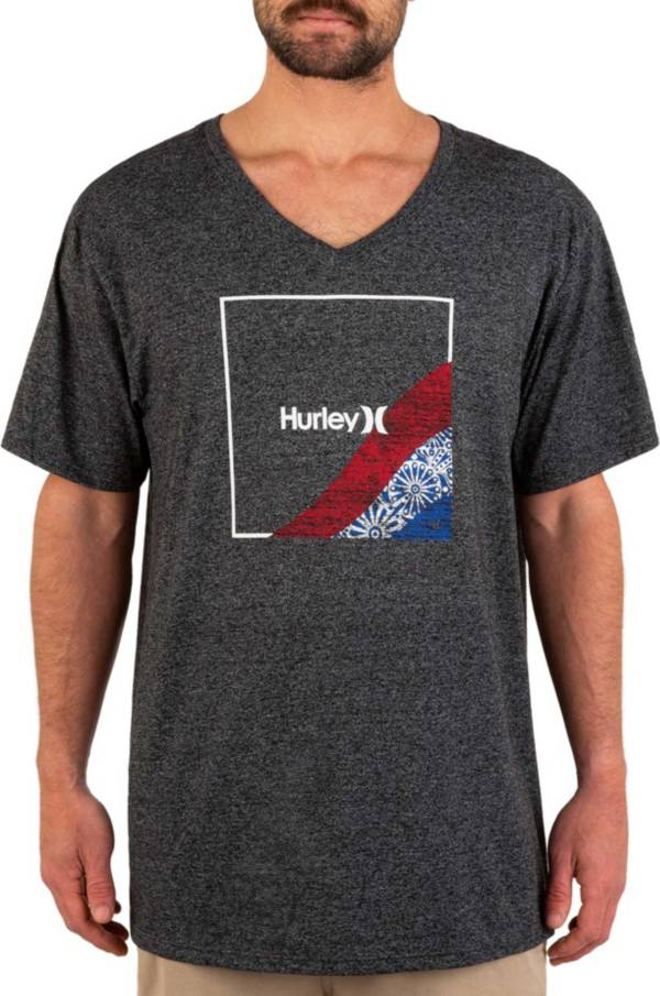 Hurley Men's Siro Built V-Neck Short Sleeve Graphic T-Shirt