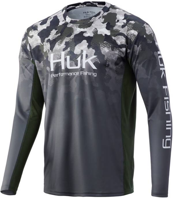 HUK Men's Icon X KC Refraction Camo Fade Long Sleeve Fishing Shirt product image