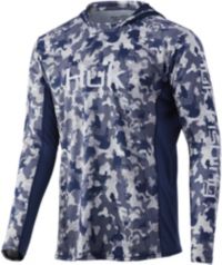 Huk Men's Icon X KC Refraction Camo Hoodie Performance Shirt 