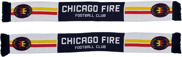 Ruffneck Scarves Chicago Fire FC Racing Stripes Jacquard Knit Scarf