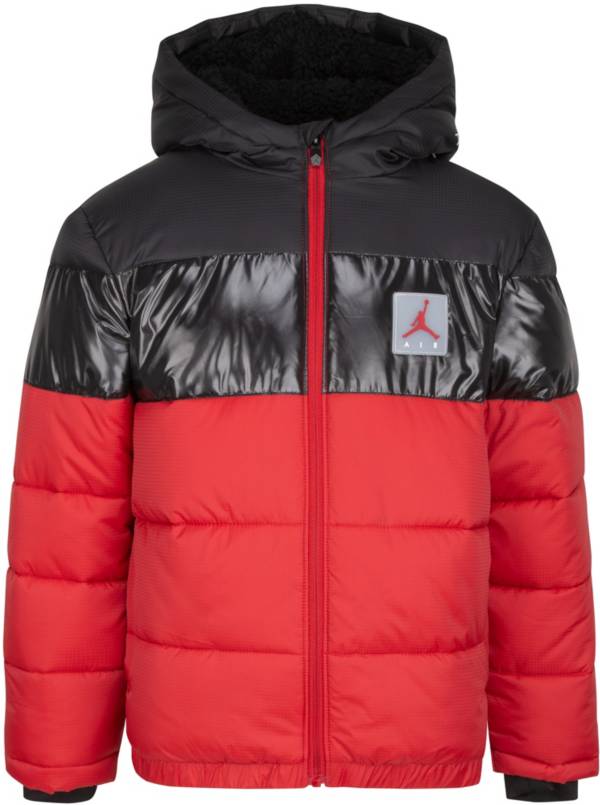 Jordan Boys' Bold Stripe Full-Zip Puffer Jacket