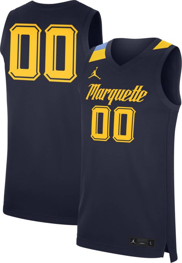 Jordan Men's Marquette Golden Eagles #00 Blue Replica Basketball Jersey