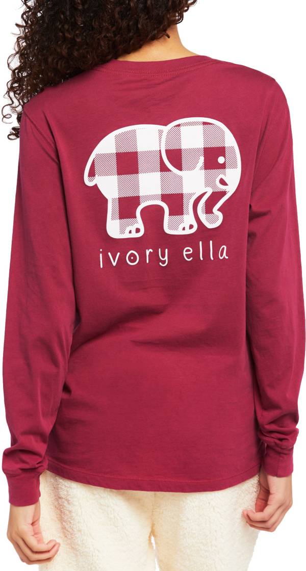 Ivory Ella Women's Buffalo Check Holiday Long Sleeve T-Shirt