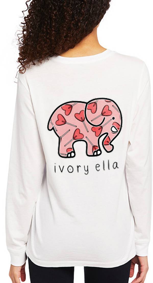 Ivory Ella Women's Candy Hearts Long Sleeve T-Shirt