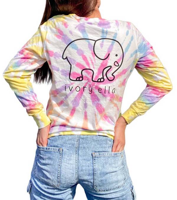 Ivory Ella Horizon Swirl Long Sleeve T-Shirt