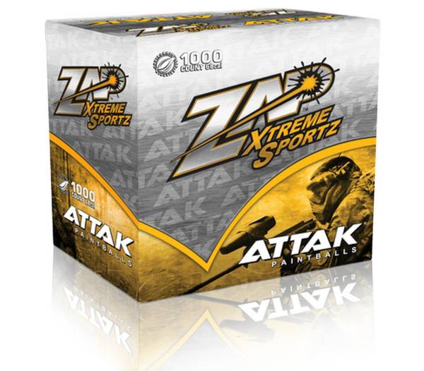 Zap Attack Yellow 1,000ct Paintballs