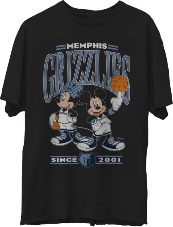 Junk Food Men's Memphis Grizzlies Disney Vintage Minnie & Mickey Black T-Shirt