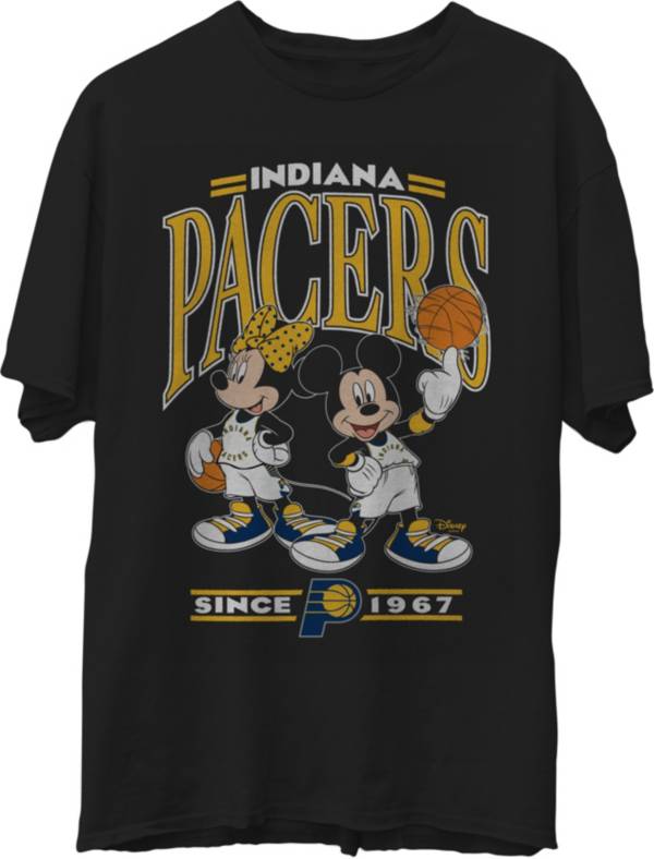 Junk Food Men's Indiana Pacers Disney Vintage Minnie & Mickey Black T-Shirt product image