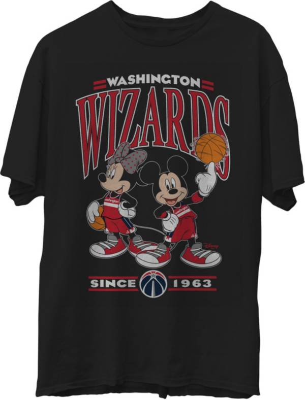 Junk Food Men's Washington Wizards Disney Vintage Minnie & Mickey Black T-Shirt product image