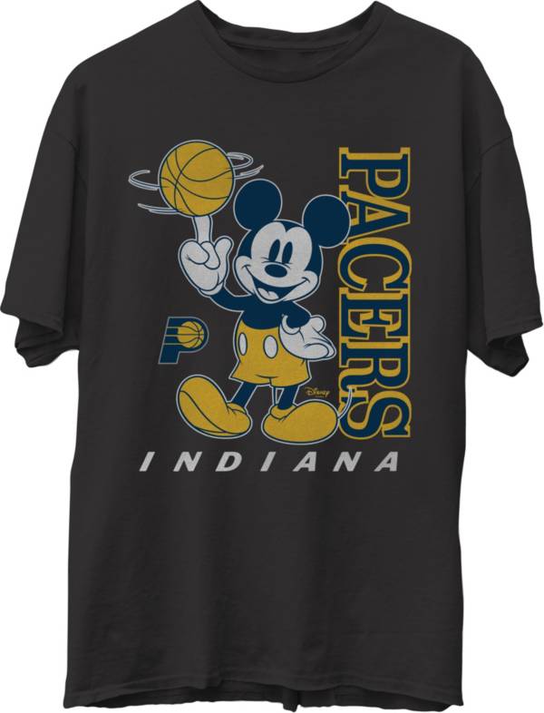 Junk Food Men's Indiana Pacers Disney Vintage Mickey Baller Black T-Shirt