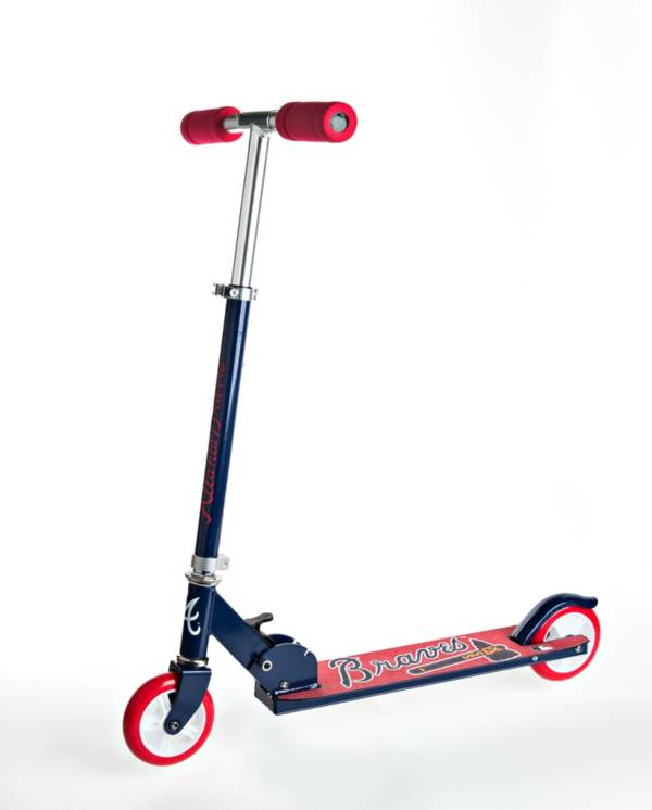 Walk-Onz Sports Youth Atlanta Braves Folding Kick Scooter