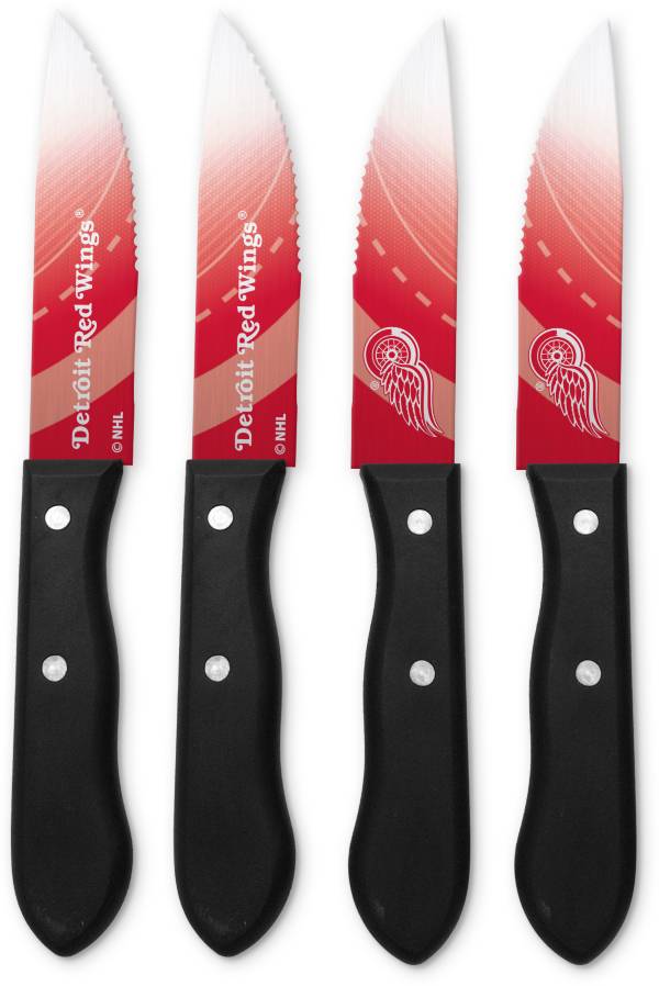 Sports Vault Detroit Redwings Steak Knives