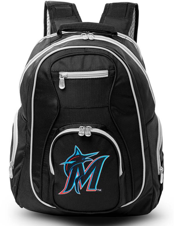 Mojo Miami Marlins Colored Trim Laptop Backpack
