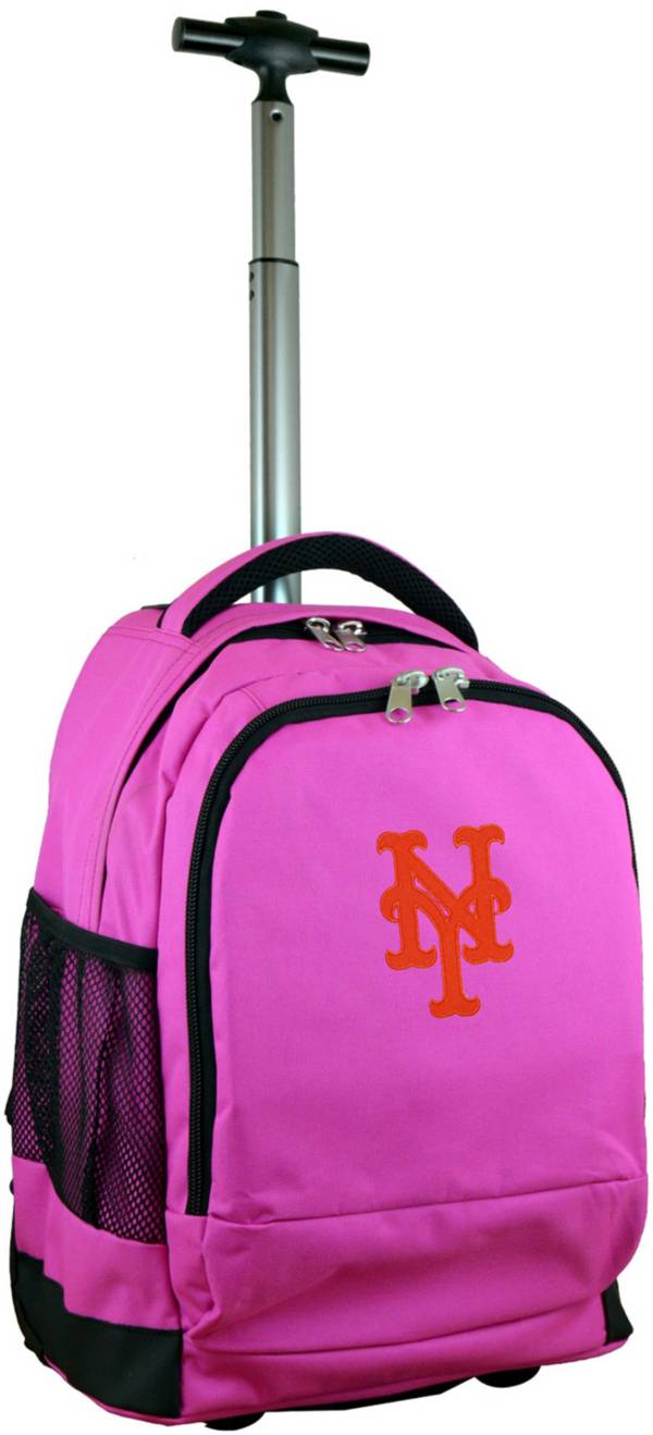 Mojo New York Mets Wheeled Premium Pink Backpack