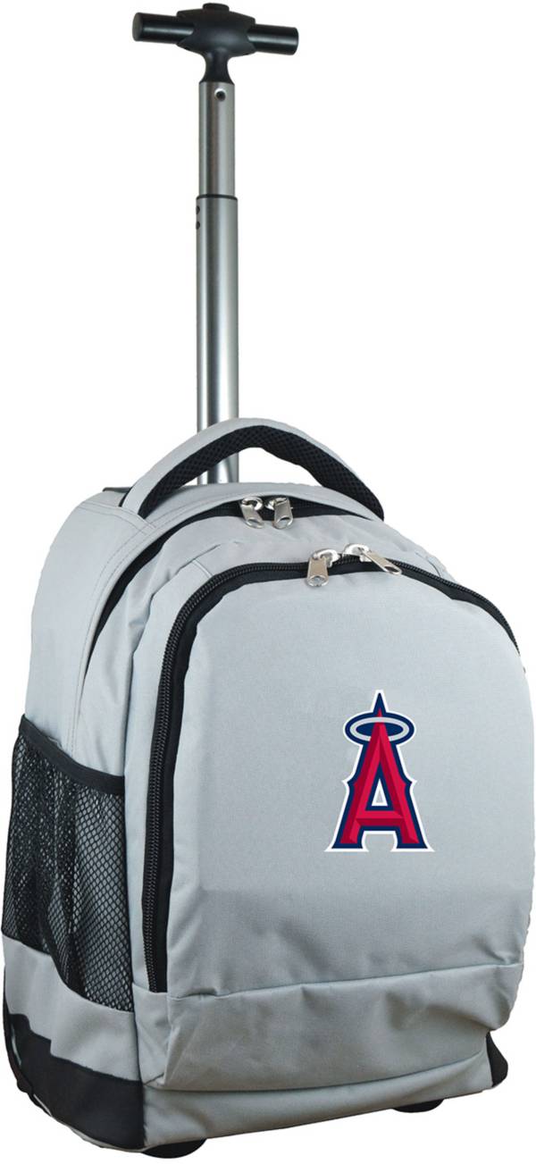 Mojo Los Angeles Angels Wheeled Premium Grey Backpack