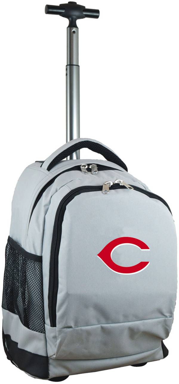 Mojo Cincinnati Reds Wheeled Premium Grey Backpack