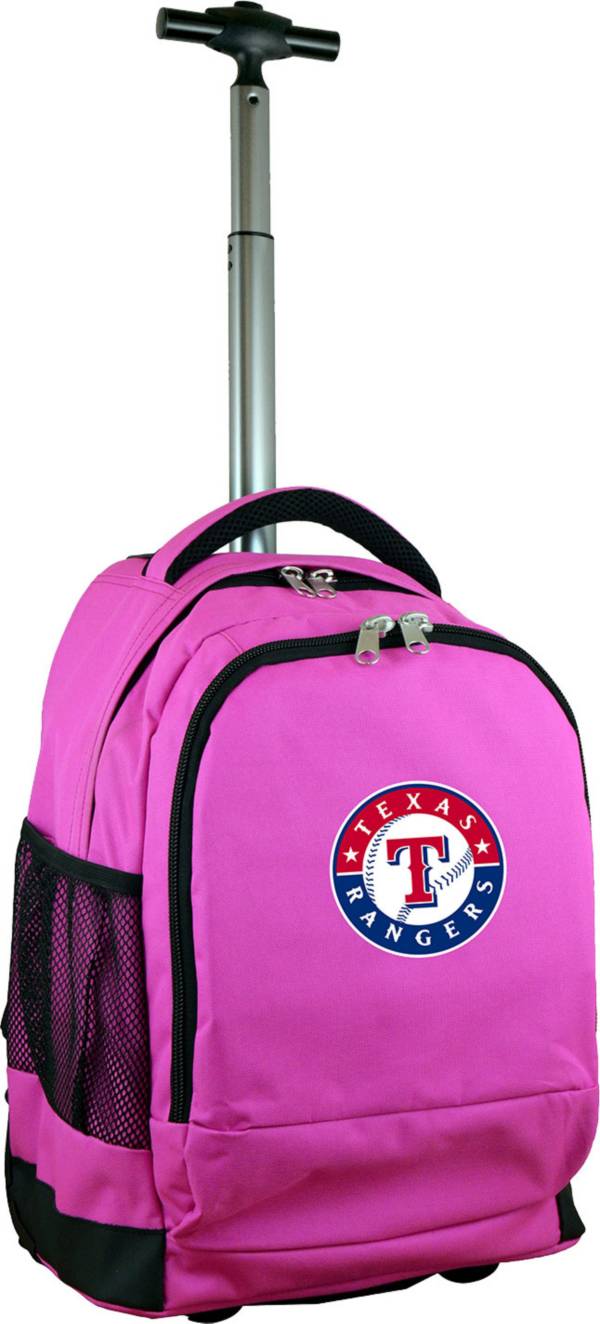 Mojo Texas Rangers Wheeled Premium Pink Backpack