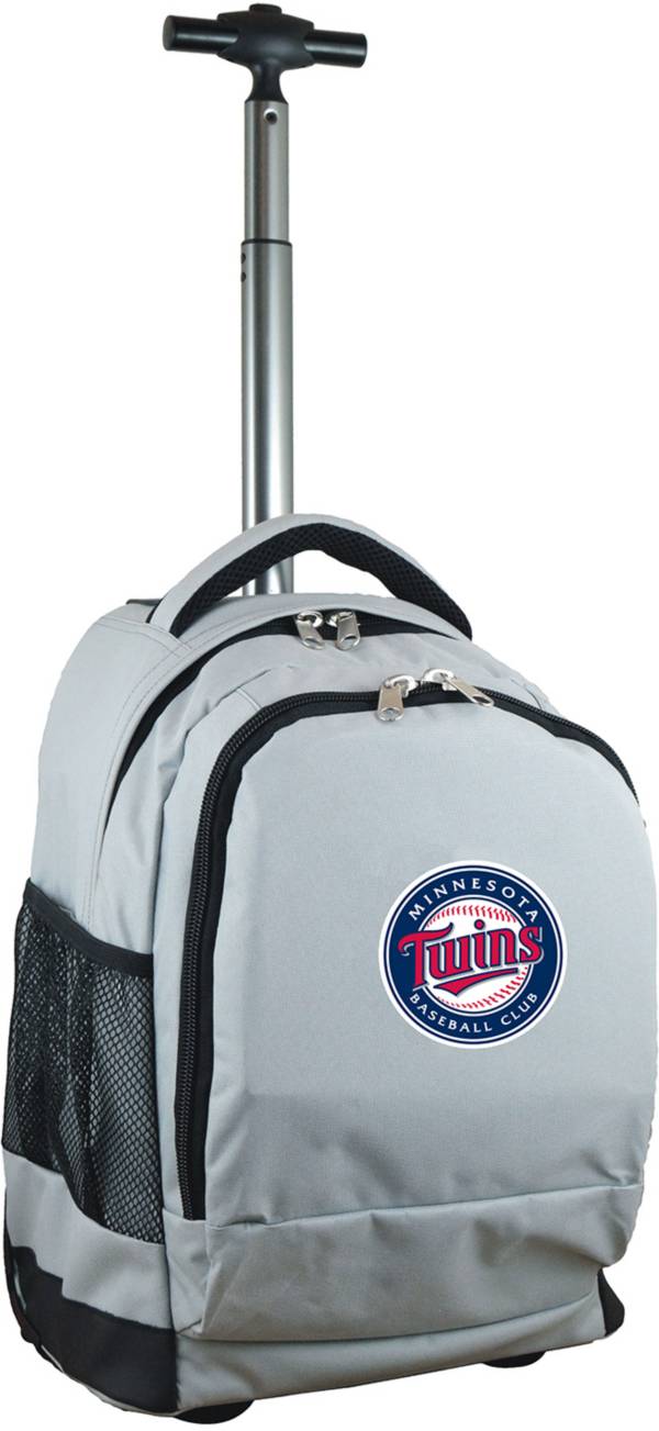 Mojo Minnesota Twins Wheeled Premium Grey Backpack