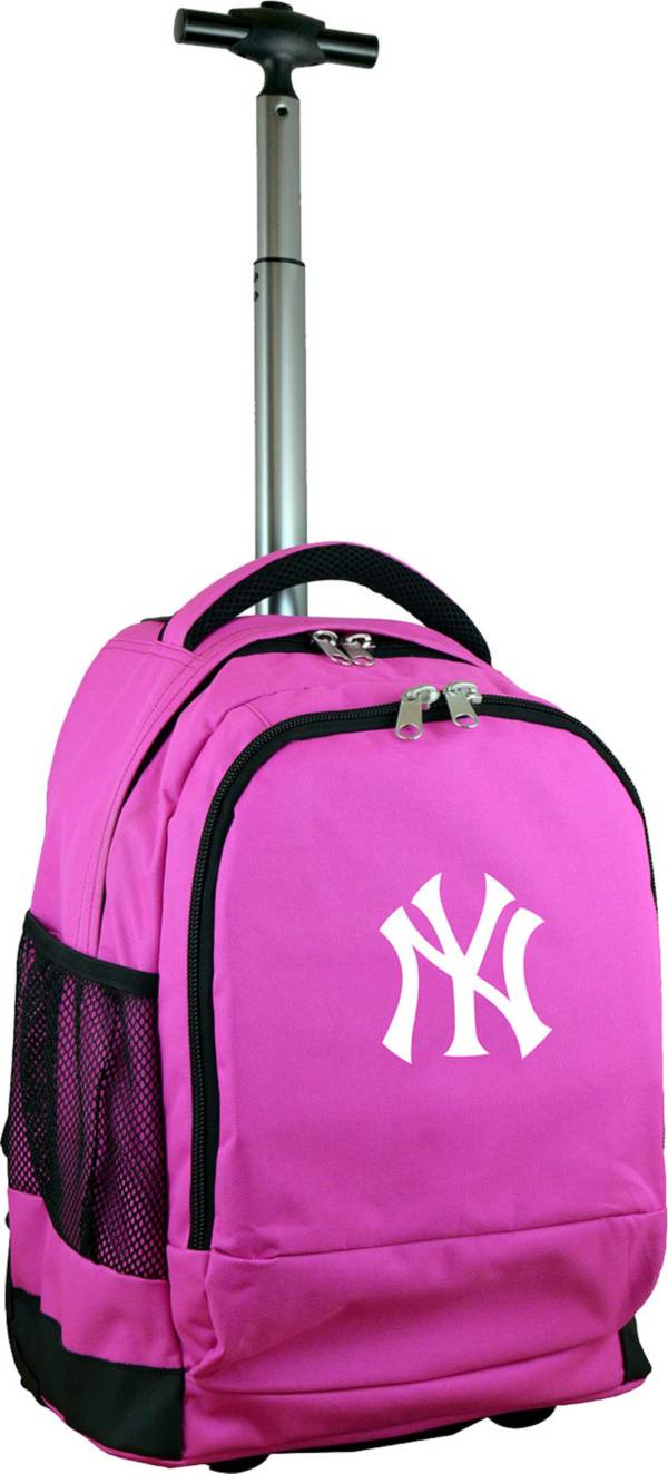 Mojo New York Yankees Wheeled Premium Pink Backpack