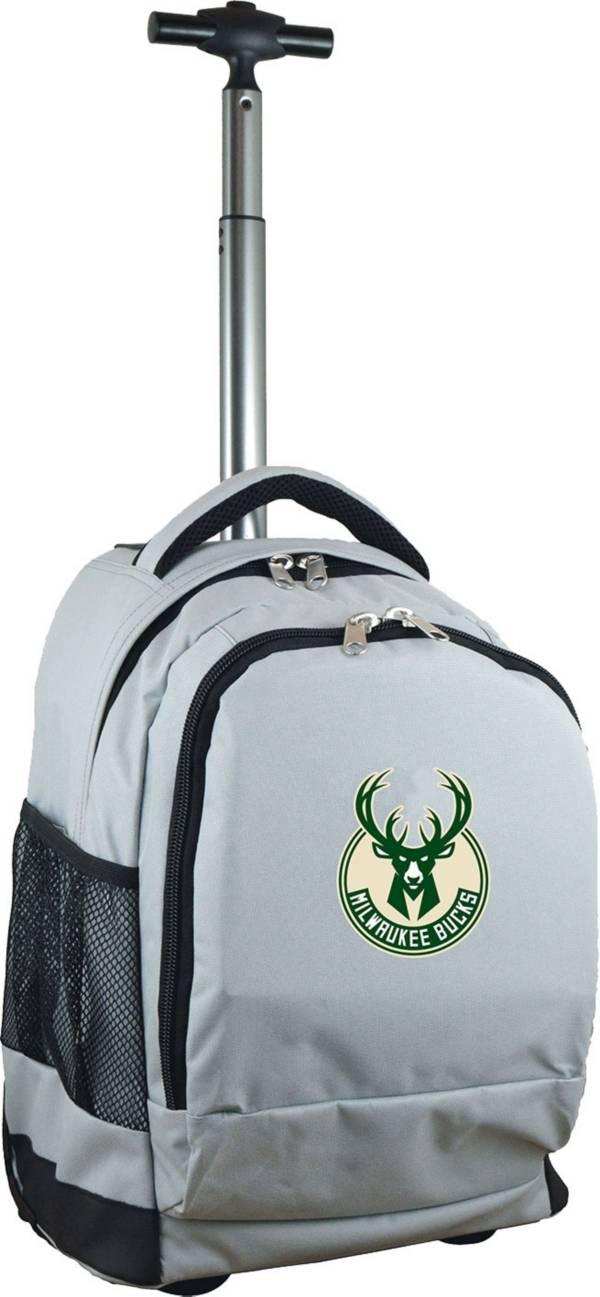 Mojo Milwaukee Bucks Wheeled Premium Grey Backpack