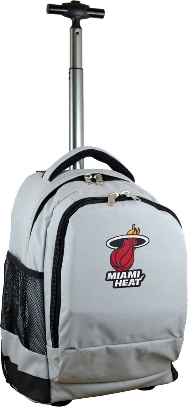 Mojo Miami Heat Wheeled Premium Grey Backpack