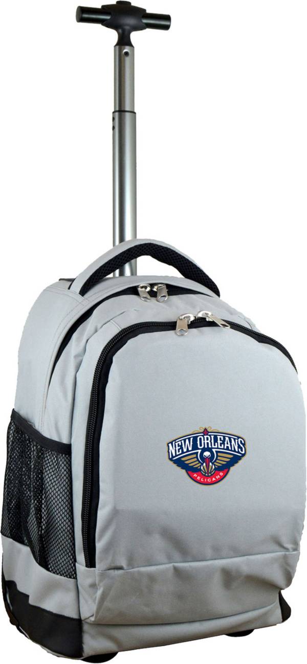 Mojo New Orleans Pelicans Wheeled Premium Grey Backpack